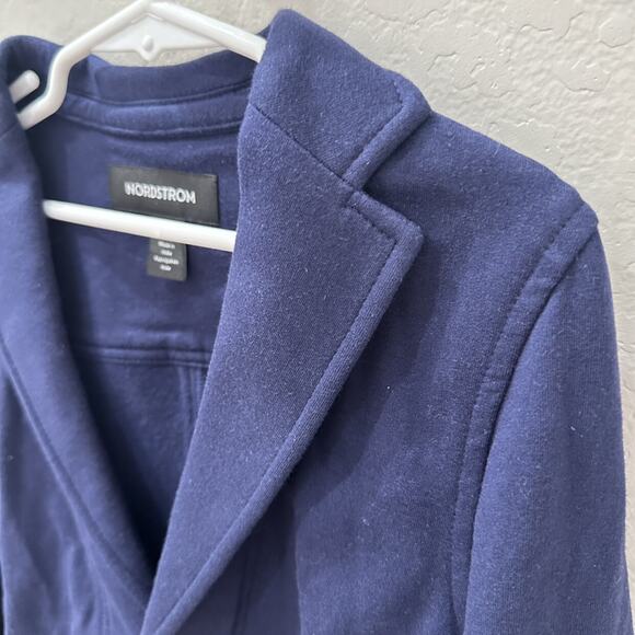 NWT Nordstrom Blue Sweater Suit Jacket - Picture 2 of 8